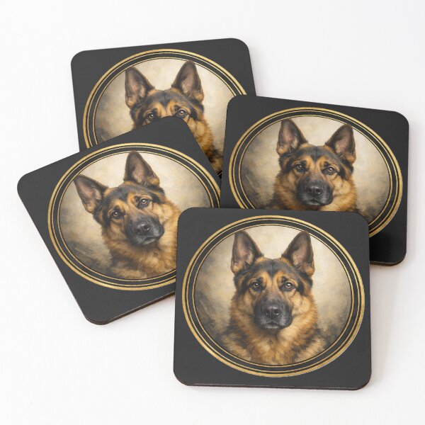 Item preview, German Shepherd Resolve – Powerful Dog Circle Art designed and sold by TheJoyfulPen.