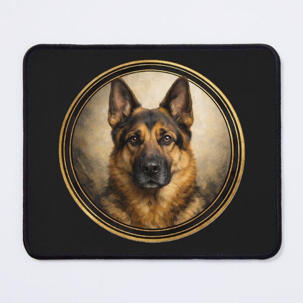 Item preview, German Shepherd Resolve – Powerful Dog Circle Art designed and sold by TheJoyfulPen.