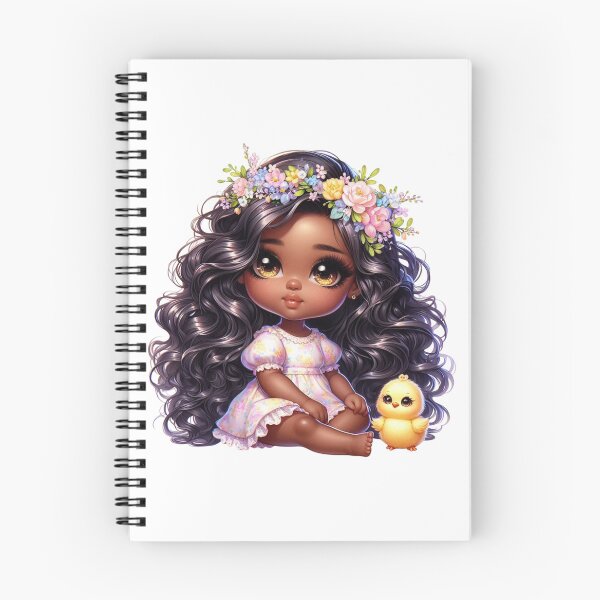 Item preview, Easter Black Chibi Baby, Easter African American Chibi Doll, Spring Chibi Baby Girl. designed and sold by gabrielakrall.