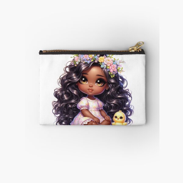 Item preview, Easter Black Chibi Baby, Easter African American Chibi Doll, Spring Chibi Baby Girl. designed and sold by gabrielakrall.