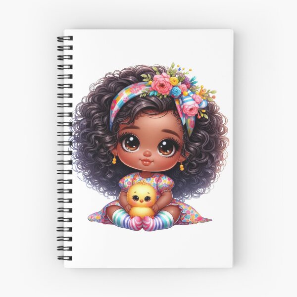Item preview, Easter Black Chibi Baby, Easter African American Chibi Doll, Spring Chibi Baby Girl. designed and sold by gabrielakrall.