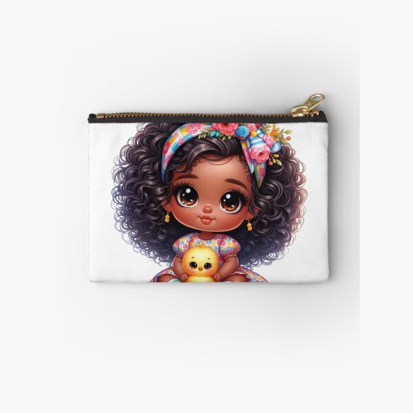 Item preview, Easter Black Chibi Baby, Easter African American Chibi Doll, Spring Chibi Baby Girl. designed and sold by gabrielakrall.
