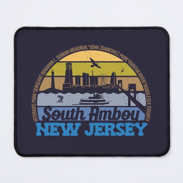 Item preview, South Amboy New Jersey Sunset Retro Vintage Local Pride Logo designed and sold by CRHPOD20.