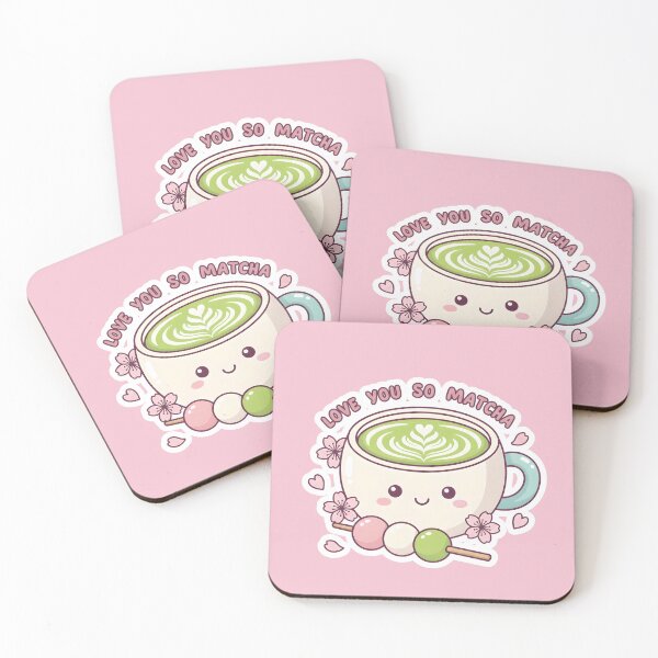 Item preview, Love You So Matcha – Kawaii Matcha Latte Cherry Blossom Cute Pun designed and sold by GiftsCreek.