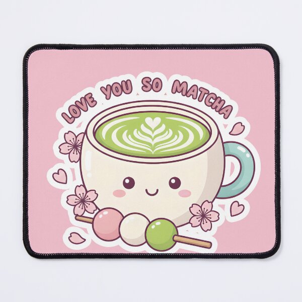 Item preview, Love You So Matcha – Kawaii Matcha Latte Cherry Blossom Cute Pun designed and sold by GiftsCreek.