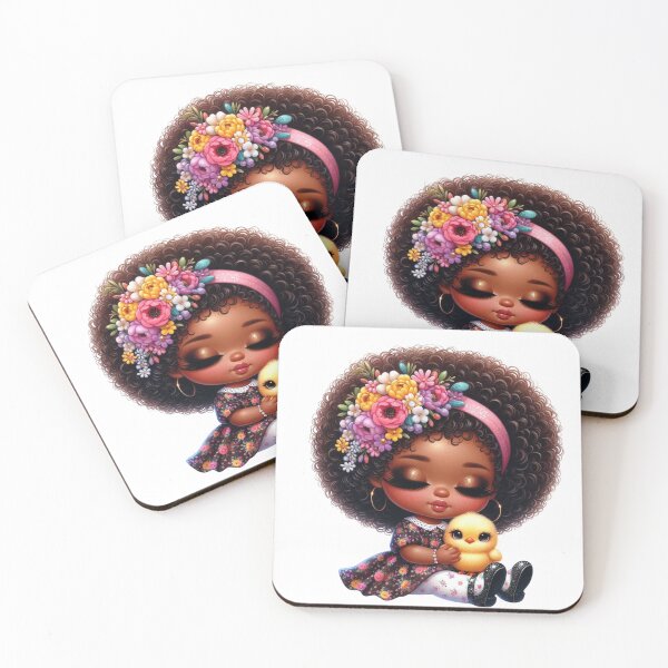 Item preview, Easter Black Chibi Baby, Easter African American Chibi Doll, Spring Chibi Baby Girl. designed and sold by gabrielakrall.