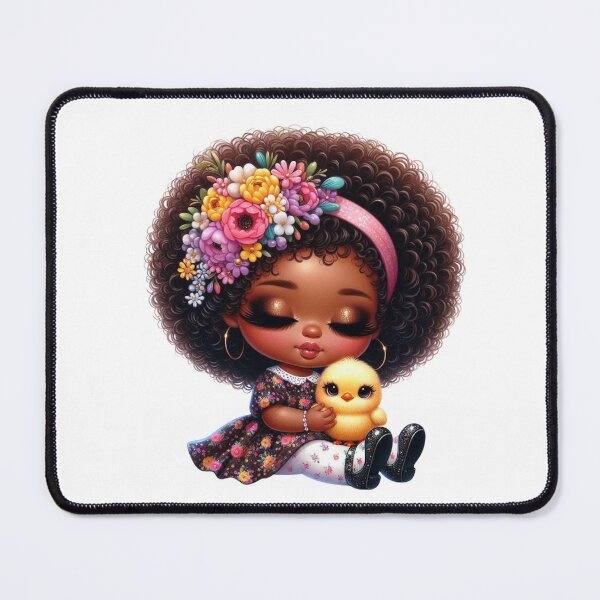 Item preview, Easter Black Chibi Baby, Easter African American Chibi Doll, Spring Chibi Baby Girl. designed and sold by gabrielakrall.