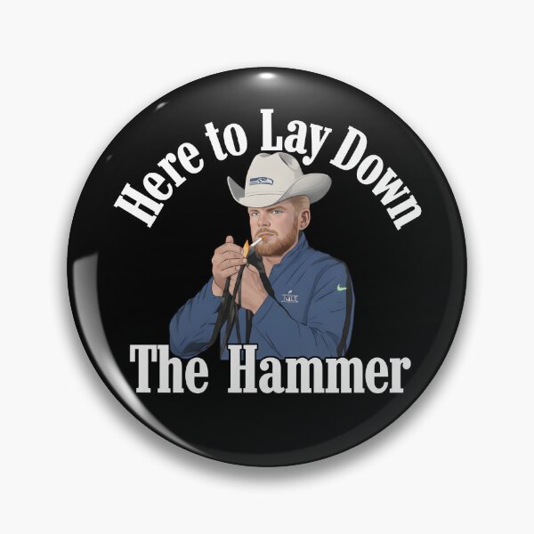 Item preview, Sam Darnold Here To Lay Down The Hammer Football designed and sold by JacquelinePerki.
