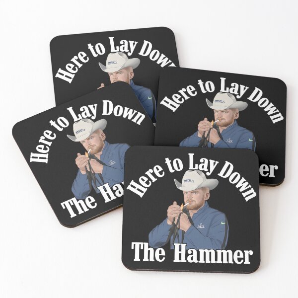 Item preview, Sam Darnold Here To Lay Down The Hammer Football designed and sold by JacquelinePerki.
