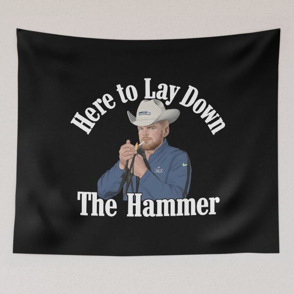 Item preview, Sam Darnold Here To Lay Down The Hammer Football designed and sold by JacquelinePerki.