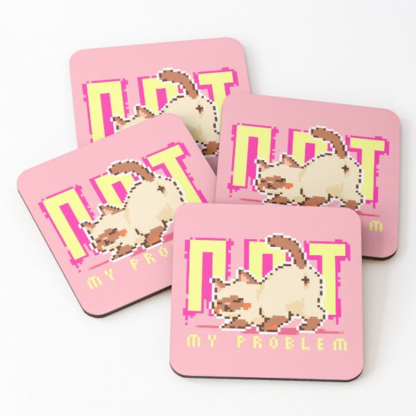 Item preview, Not My Problem - Pixel Art Siamese Cat Attitude designed and sold by bitwoofstudio.