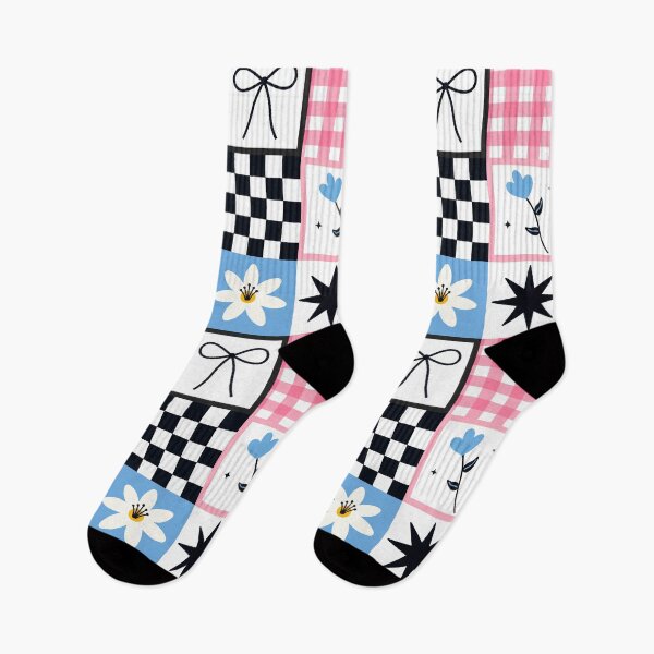 Item preview, Scandinavian Nursery Seamless Pattern, Nordic Swan Folk Art Quilt Digital Paper, Checkerboard Bow Gingham designed and sold by FRH Design ⭐⭐⭐⭐⭐.