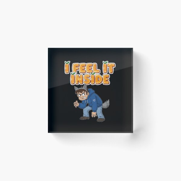 Item preview, I Feel It Inside - Angry Wolf Boy & Orange Citrus Typography designed and sold by OVXIO.