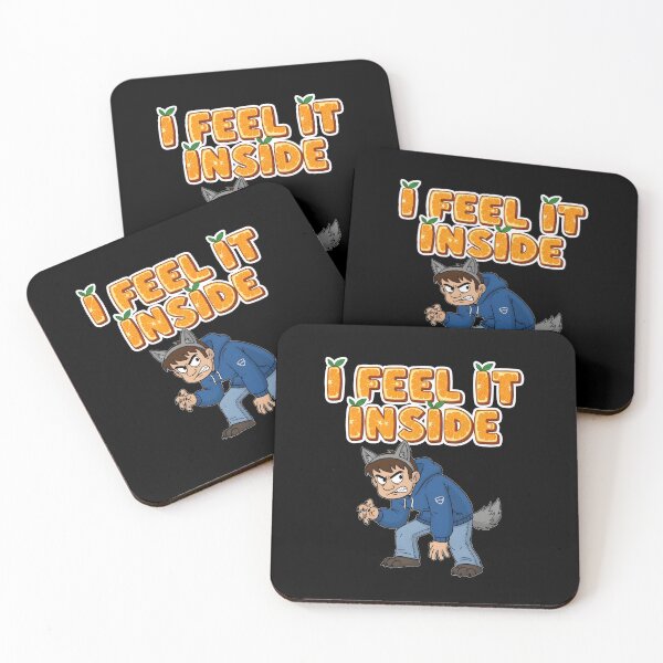 Item preview, I Feel It Inside - Angry Wolf Boy & Orange Citrus Typography designed and sold by OVXIO.