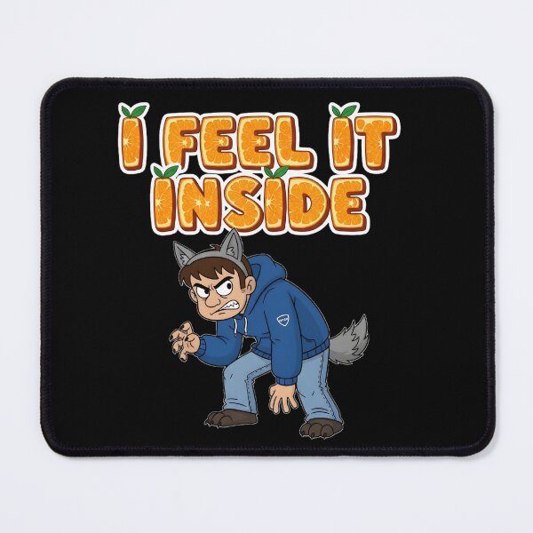 Item preview, I Feel It Inside - Angry Wolf Boy & Orange Citrus Typography designed and sold by OVXIO.