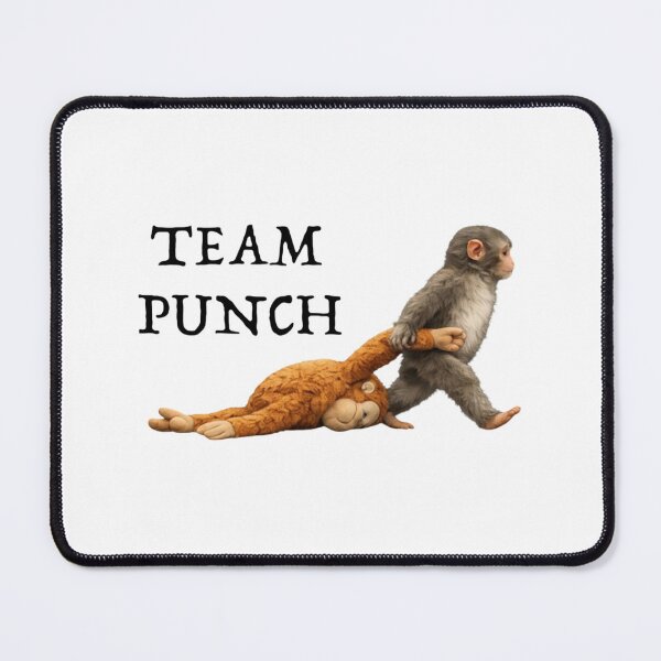Item preview, Team Punch, Punch the monkey - Baby Monkey Holding Plush Toy, Monkey Punch, Punch Monkey designed and sold by MD-Over.