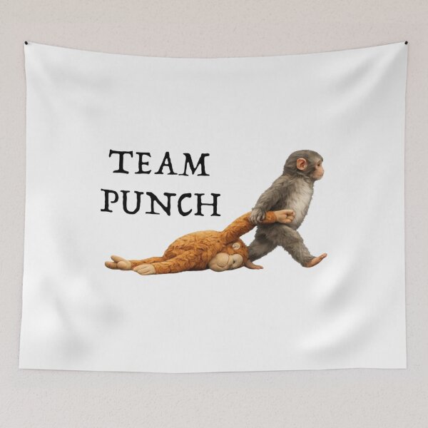 Item preview, Team Punch, Punch the monkey - Baby Monkey Holding Plush Toy, Monkey Punch, Punch Monkey designed and sold by MD-Over.