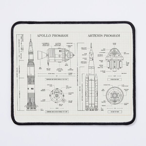 Artikelvorschau, Apollo Program Vs Artemis Program (Ivory Brown Grid) entworfen und verkauft von BGALAXY.