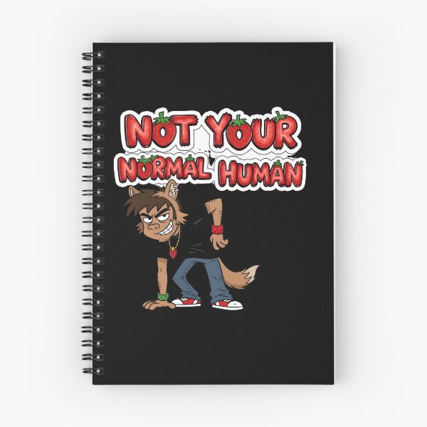 Item preview, Not Your Normal Human - Edgy Wolf Boy & Strawberry Typography designed and sold by OVXIO.