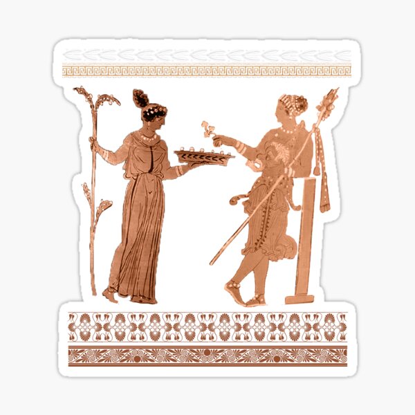 Greek Red Figure Blackware Sticker