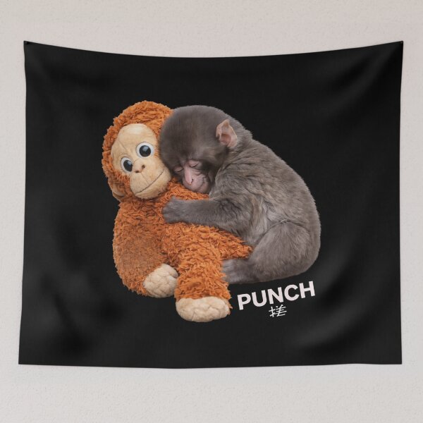 Item preview, Team Punch, Punch the monkey - Baby Monkey Holding Plush Toy, Monkey Punch, Punch Monkey designed and sold by MD-Over.