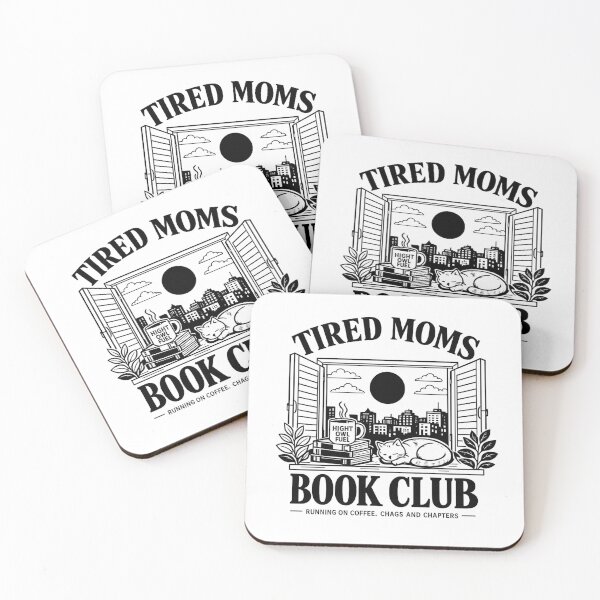 Item preview, Tired Moms Book Club Funny Coffee Reading Quote designed and sold by Pawsome Quotes.