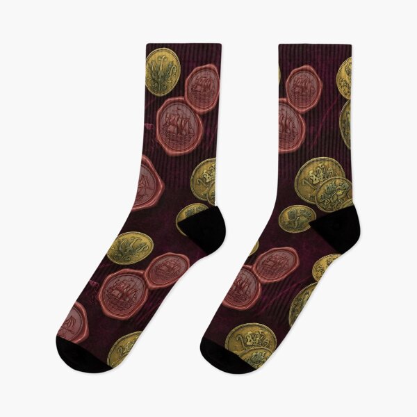 Item preview, Piratecore design, Hoard Antique Wax Seals & Tarnished Gold on Velvet designed and sold by patterncrow.