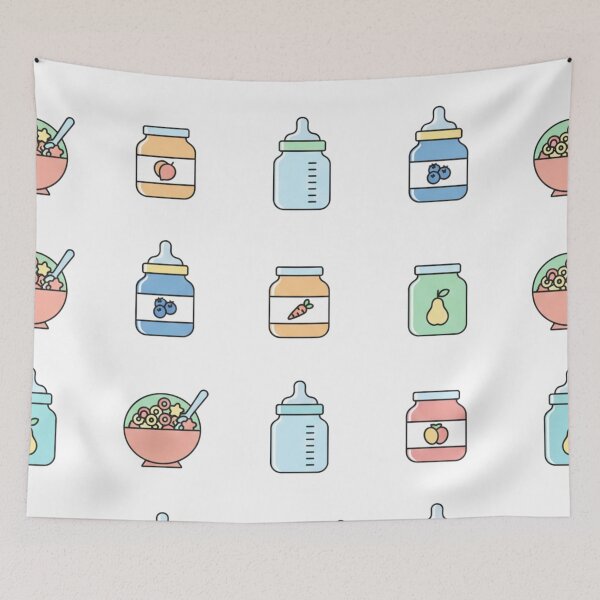 Artikelvorschau, Niedliches Babynahrungsmuster im Designstil entworfen und verkauft von PriyankaSonara.
