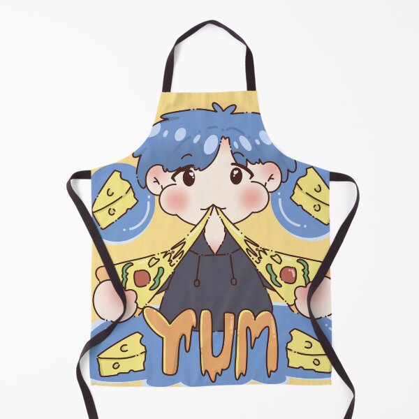 Item preview, Funny Pizza Boy Eating Cheesy Pizza Slice Yum Aesthetic Illustration designed and sold by Zmonz.