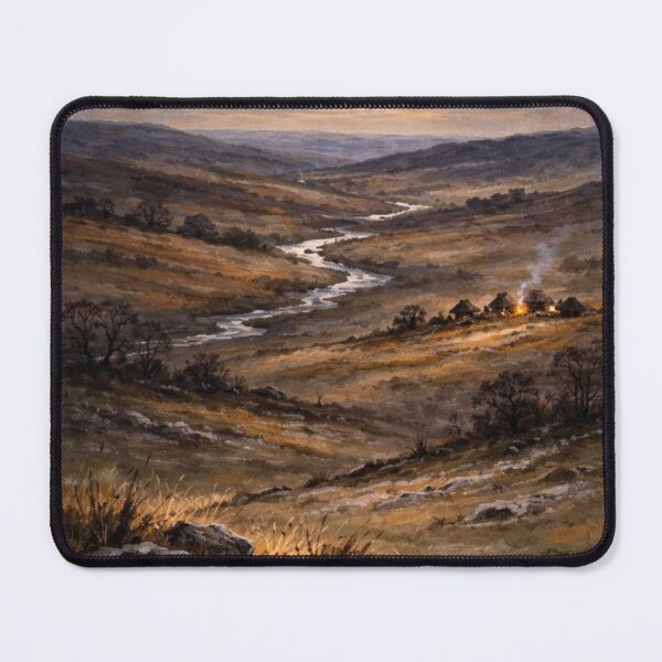 Item preview, Ancient Britain at Winter Dusk  |  Moody Landscape Painting | Dark Academia Wall Art | The Vale Record designed and sold by Element Horizon Studio.