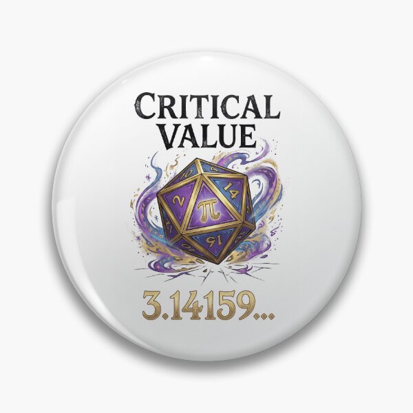 Item preview, Critical Value Pi D20 Die - Math Gamer Tabletop RPG Gift designed and sold by Luminari Creations.