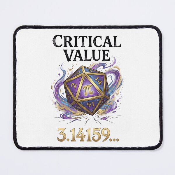 Item preview, Critical Value Pi D20 Die - Math Gamer Tabletop RPG Gift designed and sold by Luminari Creations.