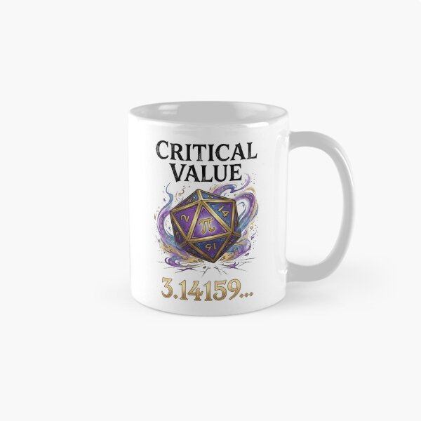 Item preview, Critical Value Pi D20 Die - Math Gamer Tabletop RPG Gift designed and sold by Luminari Creations.