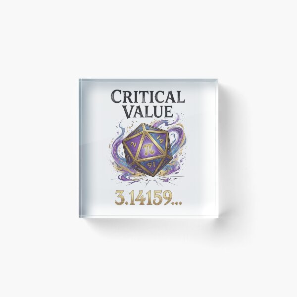 Item preview, Critical Value Pi D20 Die - Math Gamer Tabletop RPG Gift designed and sold by Luminari Creations.