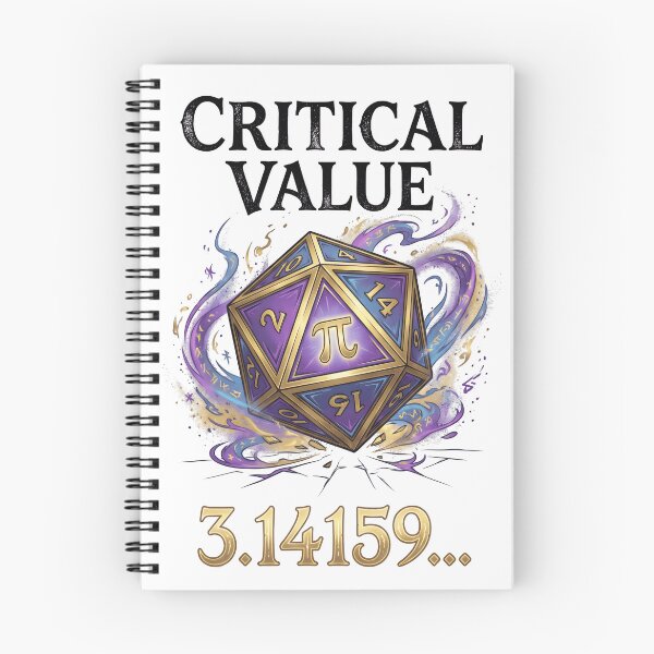 Item preview, Critical Value Pi D20 Die - Math Gamer Tabletop RPG Gift designed and sold by Luminari Creations.