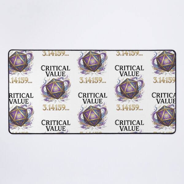 Item preview, Critical Value Pi D20 Die - Math Gamer Tabletop RPG Gift designed and sold by Luminari Creations.