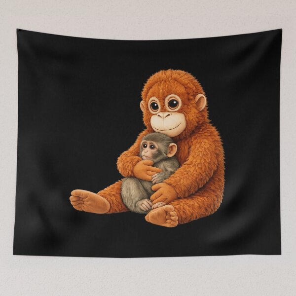 Item preview, Team Punch, Punch the monkey - Baby Monkey Holding Plush Toy, Monkey Punch, Punch Monkey designed and sold by MD-Over.
