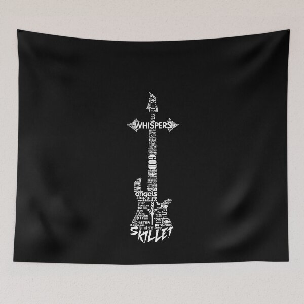 Item preview, Skillet Guitar Typography On Black designed and sold by Aliarts97.