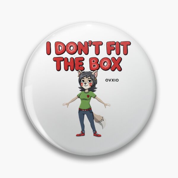 Item preview, I Don't Fit The Box - Wolf Girl & Strawberry Typography designed and sold by OVXIO.
