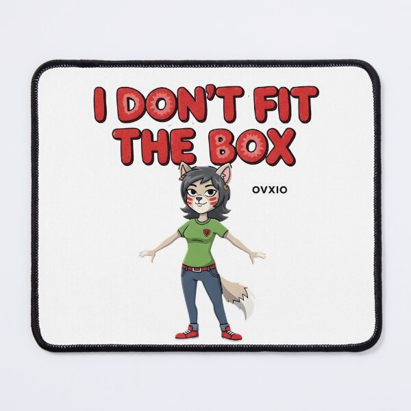 Item preview, I Don't Fit The Box - Wolf Girl & Strawberry Typography designed and sold by OVXIO.
