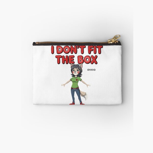 Item preview, I Don't Fit The Box - Wolf Girl & Strawberry Typography designed and sold by OVXIO.