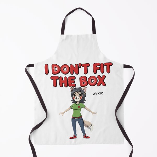 Item preview, I Don't Fit The Box - Wolf Girl & Strawberry Typography designed and sold by OVXIO.