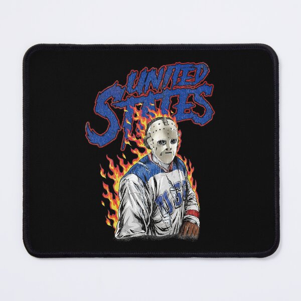 Item preview, United States Jason in hockey jersey with flames designed and sold by HeatherCWolf.
