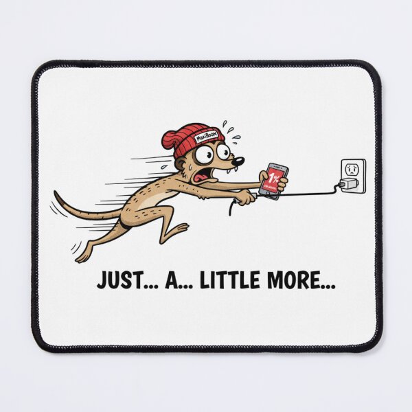 Item preview, Funny Panicking Meerkat - 1% Low Battery Crisis - MaXiBoOM Retro 90s designed and sold by mAXiBoOM.