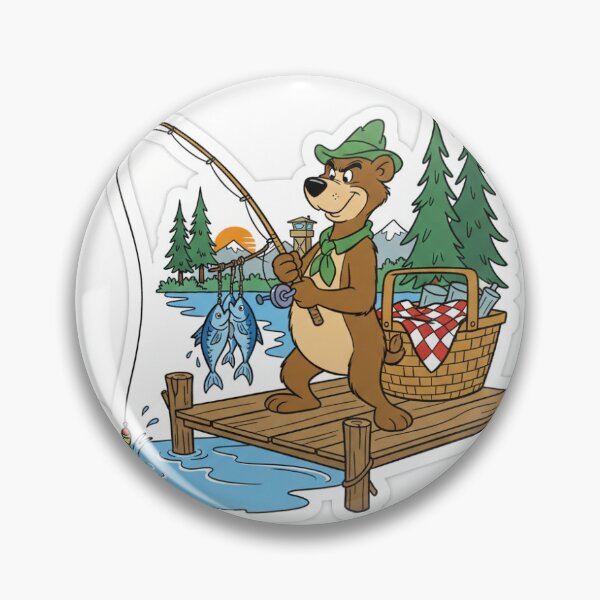 Item preview, Yogi Bear Fishing at the Lake designed and sold by Luxureheaven.