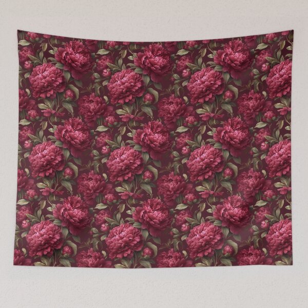 Item preview, Funda para iPhone con diseño floral de peonías carmesí: espectacular estampado botánico vintage designed and sold by I-R-A.