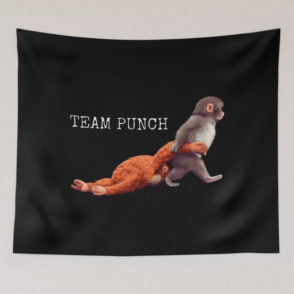 Item preview, Team Punch, Punch the monkey - Baby Monkey Holding Plush Toy, Monkey Punch, Punch Monkey designed and sold by MD-Over.