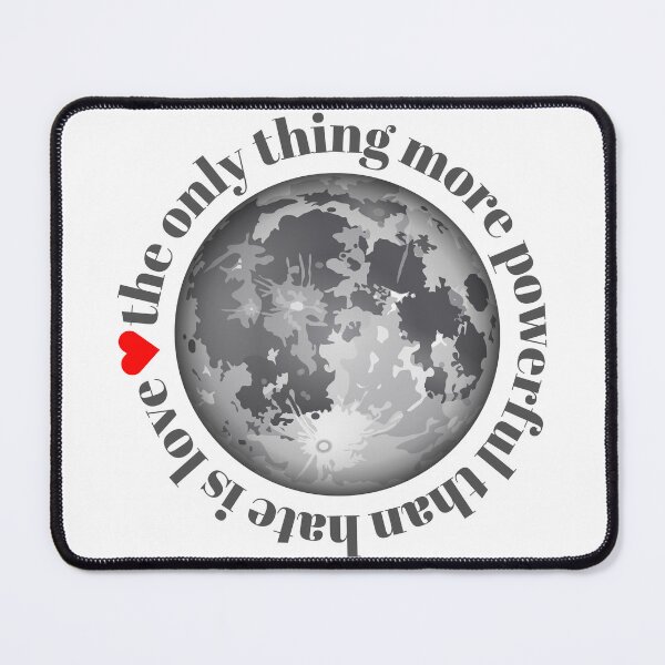Item preview, Powerful Love Quote with Moon and Heart Art designed and sold by PixelWaveBD.