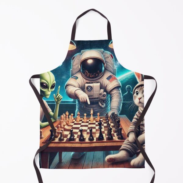 Item preview, Cosmic Chess – Alien, Astronaut & Rabbit designed and sold by Dogandesighn.