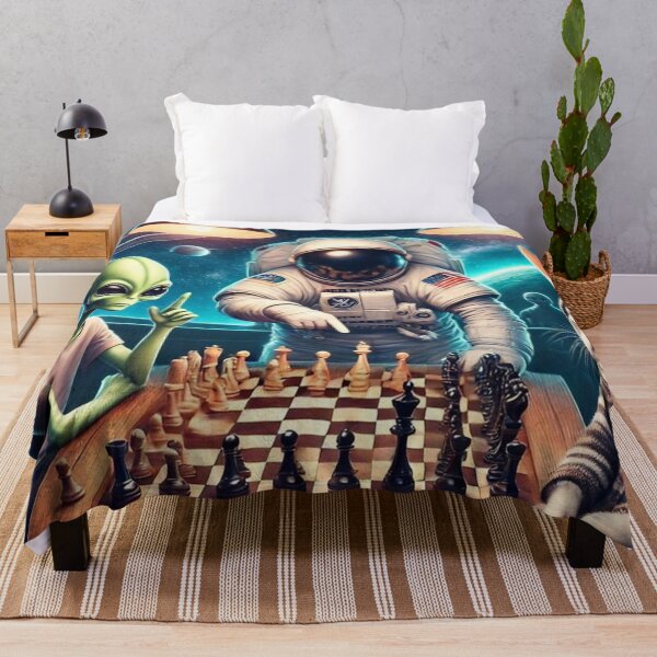 Item preview, Cosmic Chess – Alien, Astronaut & Rabbit designed and sold by Dogandesighn.